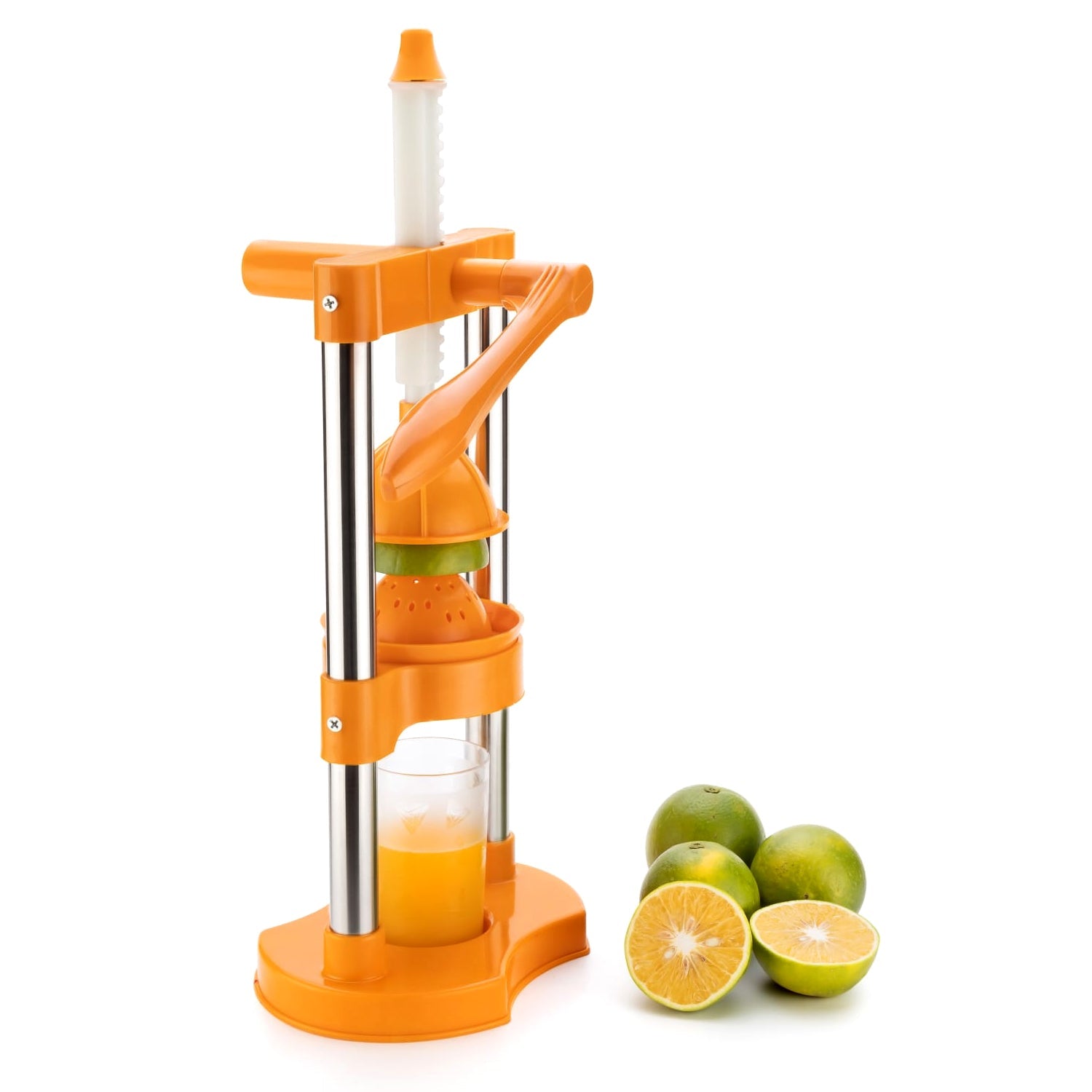 7128 Hand Pressure Juicer With Glass Manual Cold Press Juice Machine Instant Make Juice Squeezer, Fruits Juicer, Juice Maker, Orange Juice Extractor For Fruits & Vegetables, Orange DeoDap 7128 Hand Pressure Juicer With Glass Manual Cold Press Juice Machine Instant Make Juice Squeezer, Fruits Juicer, Juice Maker, Orange Juice Extractor For Fruits & Vegetables, Orange DeoDap